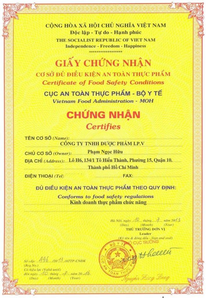 Dịch vụ xin giấy ph&eacute;p vệ sinh an to&agrave;n thực phẩm tại Mường Lay